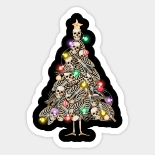 skeleton christmas tree Sticker